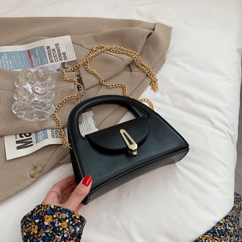 Christmas Gift Tote Bags Retro Pu Leather Crossbody Shoulder Bags For Women 2021 Chain Design Luxury Hand Bag Female Travel Small Handbag Purse