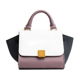 European style Fashion New Women Handbag PU leather Female bag Simple Hit color Shoulder bag High quality Portable Tote bag