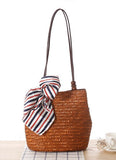 Women Handbag Summer Beach Bag Rattan Woven Handmade Knitted Straw Bags Large Capacity Totes Casual Women Shoulder Bag Bohemia