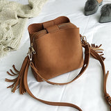Vvsha  Tassel Shoulder Bag Female Vintage Crossbody Bags For Women 2022 Bucket Bag Handbags Designer Scrub Daily Sac
