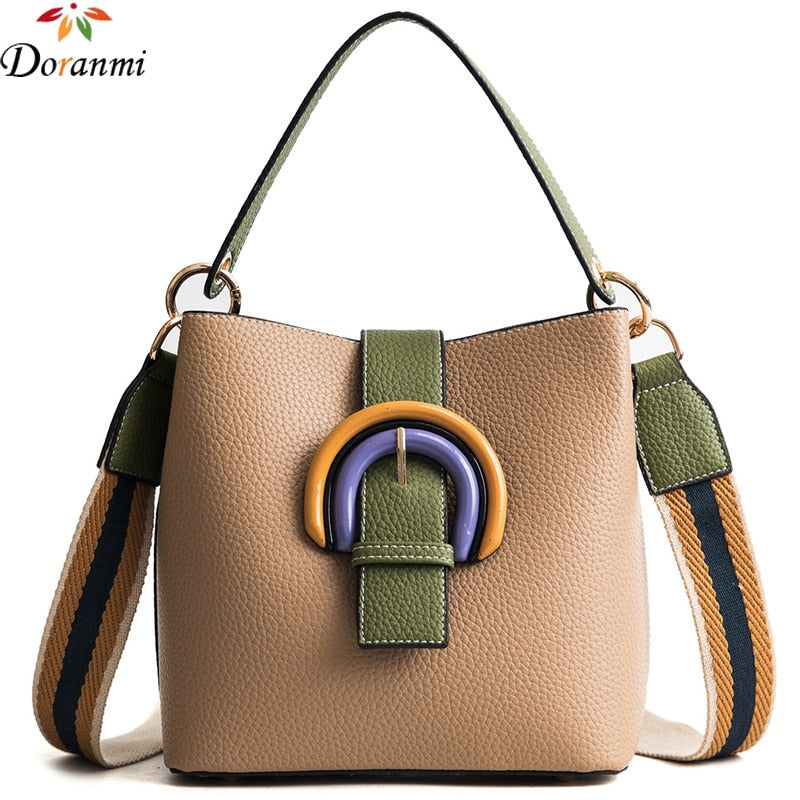 Christmas Gift DORANMI Bucket Women Handbag 2021 Luxury Brand Designed Shoulder Bag For Female Buckle Crossbody Messenger Bag DJB365