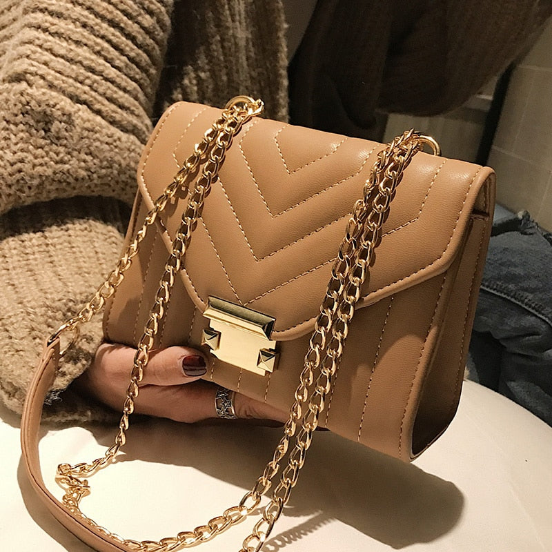 Christmas Gift European Fashion Female Square Bag 2021 New High Quality PU Leather Women's Designer Handbag Lock Chain Shoulder Messenger bags