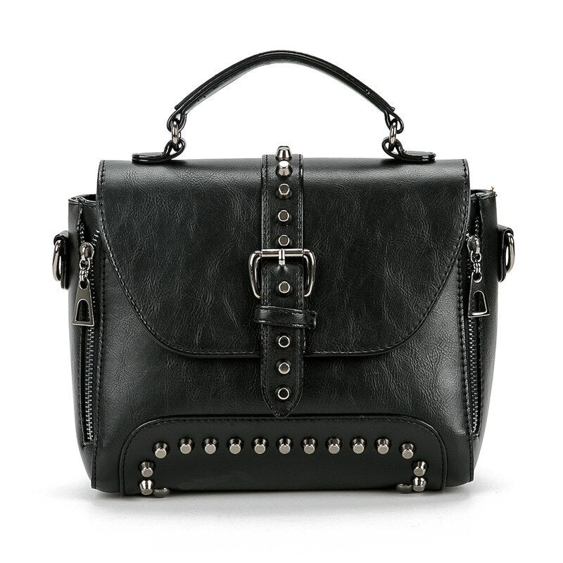 Vintage Rivet Crossbody Bags For Women Shoulder messenger Bags Small PU Leather Handbags Famous Brand female Totes bolsas