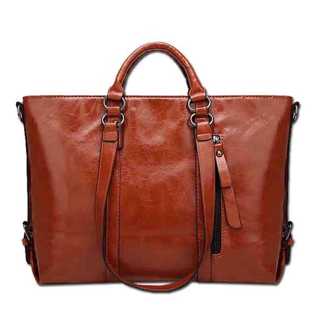 Brand Women Shoulder Bag Fashion Woman Handbags Oil Wax Leather Large Capacity Tote Bag 2021 Luxury Handbags Women Bags Designer