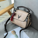 Vvsha Genuine Leather Women Messenger Bags V Letter Lock Design Crossbody Bags Female Luxury Shoulder Bag Girl Handbag Bolsa Feminina