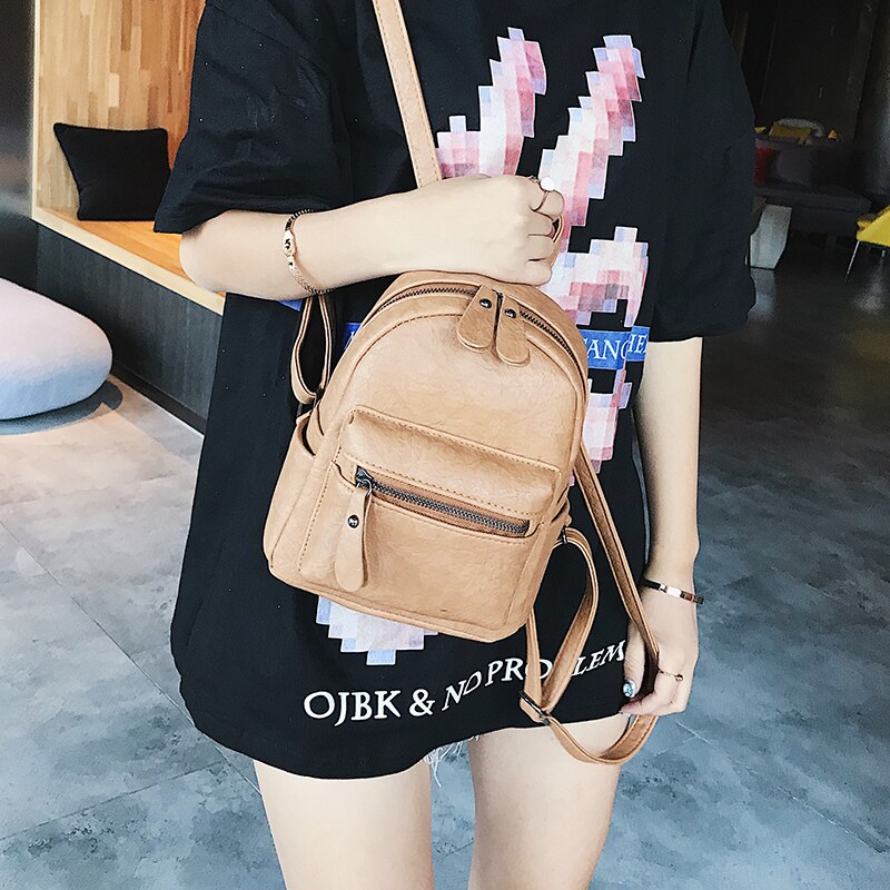 Back to College Mini Small Backpacks for Teenage Girl Women Fashion Backpack Ladies Shoulder Bags Cute PU Leather Small Women Backpack Sac A Dos