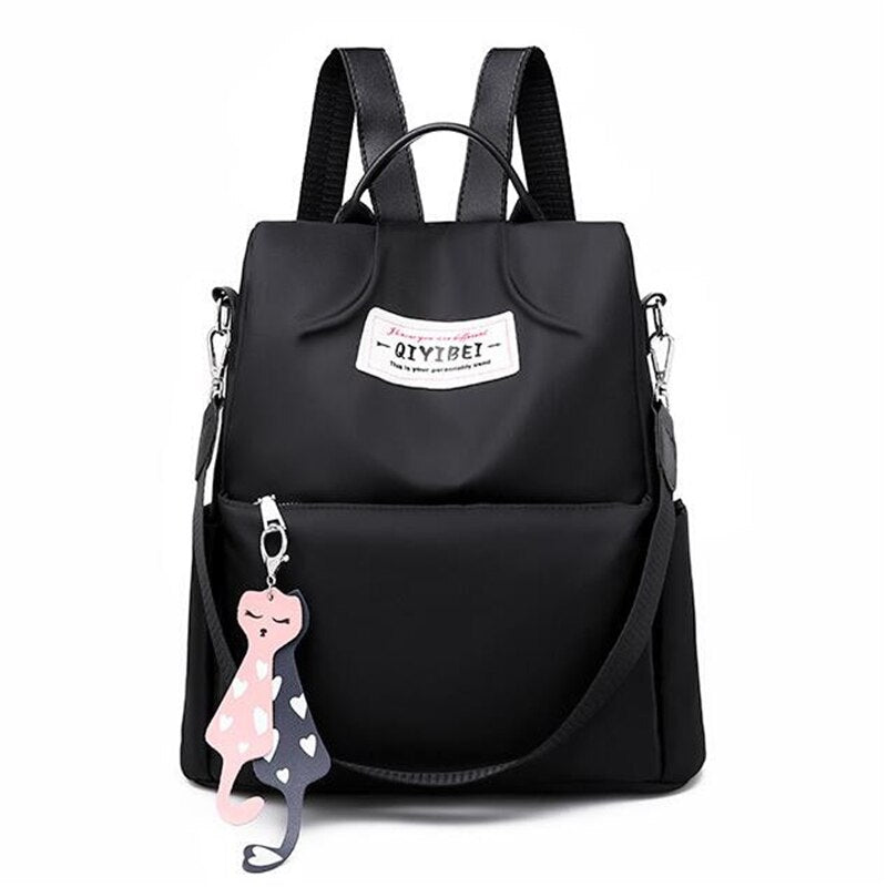 High Quality Oxford Backpack for Women High Capacity Anti-theft Zipper Travel Large Daypack cute pendant Rucksack Multi-use Bags