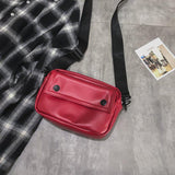 Christmas Gift Messenger Bag Fashion Solid Color Girl Small Square Bag Simple Shoulder Bag