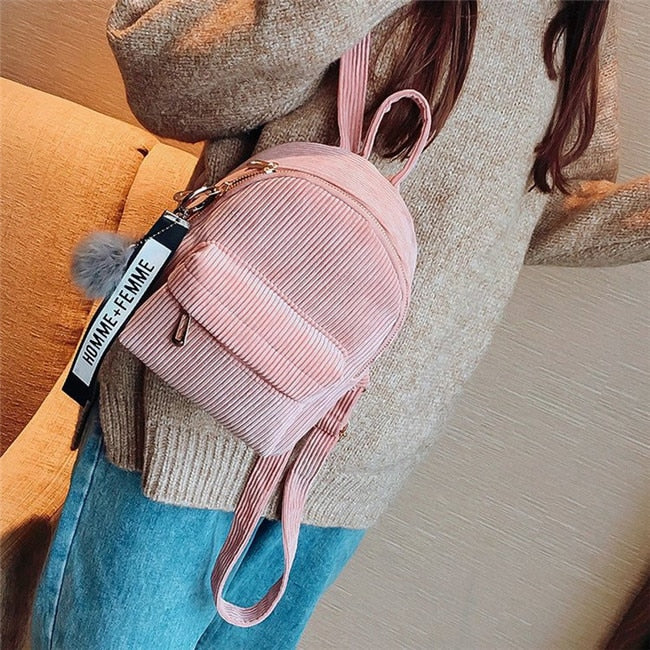 Vvsha Cute velvet Backpack For Teenagers Children Mini Back Pack Kawaii Girls Kids Small Backpacks female Packbags Fur ball school bag