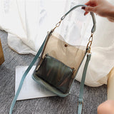 Amberler Women PVC Handbags Bucket Bag High Quality Ladies Shoulder Bag Fashion Transparent Crossbody Bag Casual Messenger Bags
