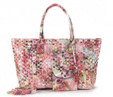 Arliwwi Brand Designer Luxury 100% Handmade Knitting Women Tote Handbags Large Capacity Floral shiny Woven Bags PY04