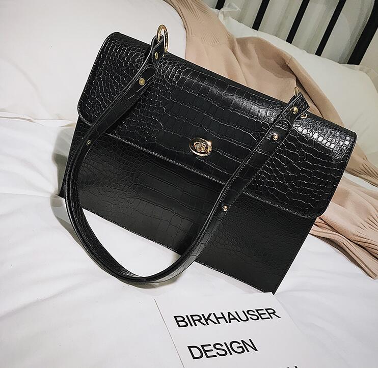 European Fashion Female Big Tote bag 2020 New Quality PU Leather Women's Large Handbag Crocodile pattern Shoulder Messenger Bags