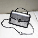 Christmas Gift Retro Fashion Female Square Bag 2021New Women's Designer Handbag Quality PU leather Women bag Chain Tote Shoulder Messenger Bag
