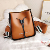 Vvsha Fashion Bucket Women Shoulder Bag Drawstring High Quality Crossbody Bag Female Messenger Bags Ladies Synthetic Leather