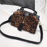 Christmas Gift Crossbody Bag Shoulder Women Leopard Handbags 2018 Casual Style Messenger Bag Lady Pu Tote Bags For Women Sac A Main Femme