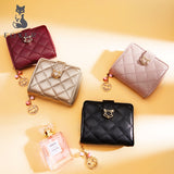 FOXER Brand Women Leather Zipper Wallets Coin Pueses For Female Fashion Short Purse & Clutch Bag