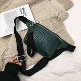 Women Waist Packs Fashion crochet Fanny Pack for female PU Leather Bum Belt Bag small messenger bags 2021 new Waist Mini Purse