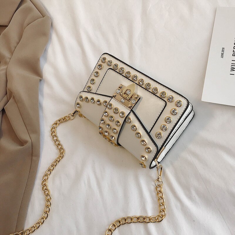European Fashion Diamond Square bag 2020 New High Quality PU Leather Women's Designer Handbag Chain Shoulder Messenger bag