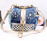 Christmas Gift Designer Woven Women Handbag Famous Brand Rhinestone Totes Shoulder bag Luxury Bags