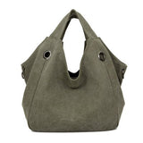 Amberler Women Canvas Handbags Large Capacity Ladies Shoulder Bag Female Casual Tote Crossbody Bags Fashion Messenger Bags New