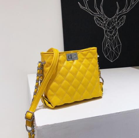 Back to College Newly Arrived 2020 Fashion Plaid Handbags High quality PU Leather Women bag Simple Wild Chain Tote Shoulder bags Crossbody bag