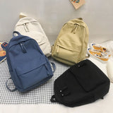 Vvsha Fashion Women Backpack Female School Bag For Teenager Girls Anti Theft Laptop Shoulder Bags Solid Color Travel Backpack