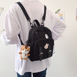 Vvsha Fashion  Backpack Women Kawaii Shoulder Bag for Teenage Girls Multi-Function Small Bagpack Ladies Travle School Backpacks