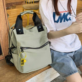 Back to College DCIMOR Classic Nylon Women Backpack Female Solid Color Waterproof Portable Rucksack Kawaii Schoolbag for Teen Girls Travel Bag