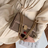 Vvsha Solid color Square Crossbody Bag 2020 Fashion New Quality PU Leather Women's Designer Handbag Lock Chain Shoulder Messenger bags