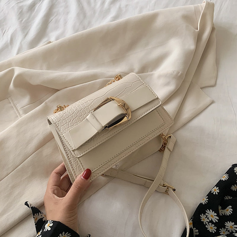 Vvsha Crocodile pattern Flap Crossbody bag 2022 Fashion New Quality PU Leather Women's Designer Handbag Chain Shoulder Messenger Bag