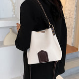 chain Tote Bucket bag 2021 Fashion New High quality PU Leather Women's Designer Handbag Travel Shoulder Messenger Bag