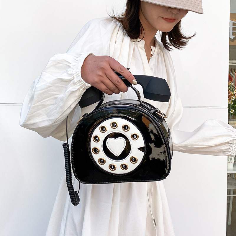 Christmas Gift Funny Telephone Shaped Women Handbags Designer Shoulder Bags Cute Lady Crossbody Bag Creative Chic Female Small Purses 2020 Sac