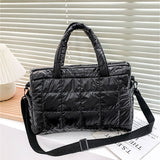 Christmas Gift Large Capacity Ladies Space Cotton Handbags Shoulder Bags 2021 Winter New Fashion Crossbody Bags For Women Brand Design Down Bag