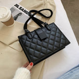 Lingge Small PU Leather Shoulder Bags for Women 2021 Winter Branded Luxury Black Handbags Trending Lux Fashion Hand Bag