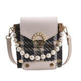 Beaded small handbag ladies mini messenger bag fashion shoulder bag summer new mobile phone bag rivet female bag