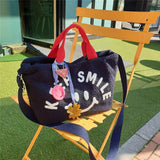 Christmas Gift DORANMI Korean Style Big Totes Bag For Women 2021 Luxury Brand Desined Female Smile Handbag Top-handle Tote Shoulder Bags  SB978
