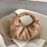 Vvsha Armpit Bag Solid Color Pleated Tote Bag 2021 Fashion New High-quality Soft Leather Women's Designer Handbag Travel Shoulder Bags