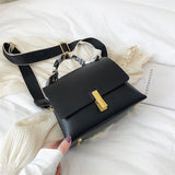 Christmas Gift Elegant Female Ribbon Tote bag 2021 Fashion New High-quality PU Leather Women's Designer Handbag Lock Shoulder Messenger Bag