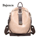 Luxury brand Leather Backpack Designer Multifunction Large Capacity schoolbags zipper  bags for Women Travel Mochila Para Mujer