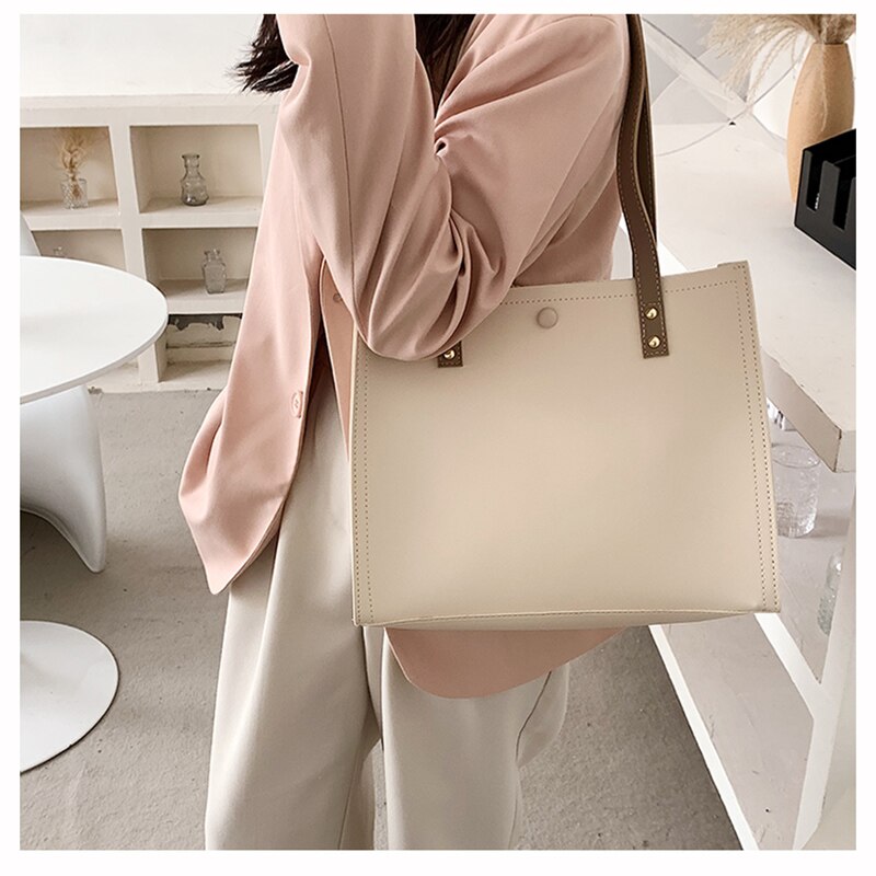 New All-match Women's Shoulder Bags Waterproof PU Material High-quality Large-capacity  Fashion Trend Portable Student Bag