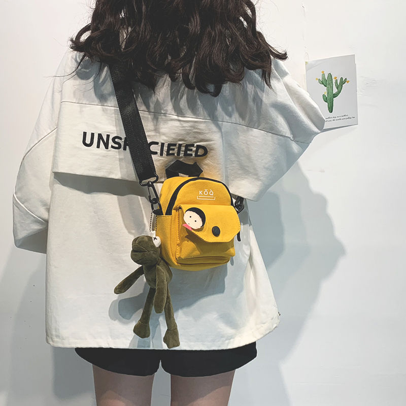Fashion Small Crossbody Bags For Women 2020 Mini Canvas Shoulder Messenger Bag For Girl Circular Ladies Phone Purse