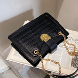 Back to College Stone pattern Square Tote bag 2020 Fashion New High quality PU Leather Women's Designer Handbag Chain Shoulder Messenger Bag