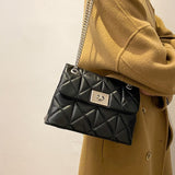 Lattice Square Crossbody bag 2021 Fashion New High-quality PU Leather Women's Designer Handbag Chain Shoulder Messenger Bag