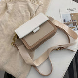Contrast color Leather Crossbody Bags For Women 2021 Travel Handbag Fashion Simple Shoulder Simple Bag Ladies Cross Body Bag
