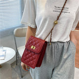 Chain Designer Flap Crossbody Bags for Women Fashion Pu Leather  Diamond Grain Shoulder bags Small ladies Handbags and Purses