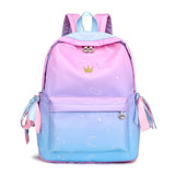 Vvsha Women Printing Backpacks Gradient Color School Bags for Teenage Girls School Shoulder Bags Waterproof Bookbag Mochila Sac A Dos