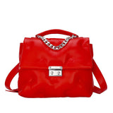 Vvsha   Luxury Down Handbags Women Bags Designer Ladies Soft Leather Shoulder Bag Female Space Pad Cotton Messenger Bag Casual Flap Bags