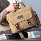 Practical men crossbody bags retro sturdy vintage canvas men's shoulder bag casual outdoor short-distance travel handbags