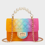 Summer Colorful Jelly Bag PVC Fashion Crossbody Bags For Women 2021 Shoulder Bags Small Chain Square Handbags Mini Messenger Bag