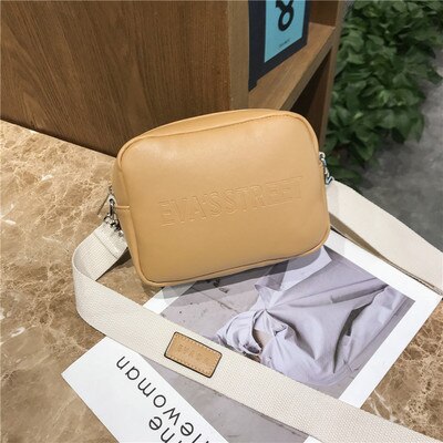 Luxury Brand Women's Shoulder Bags Simple Flap Designer Leather Embossed Letters Messenger Bags Handbags Females Crossbody Bag